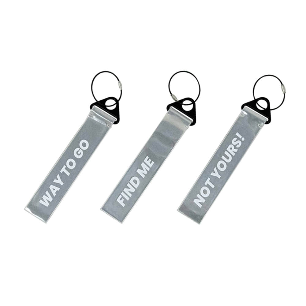 Reflector Luggage Tag White
